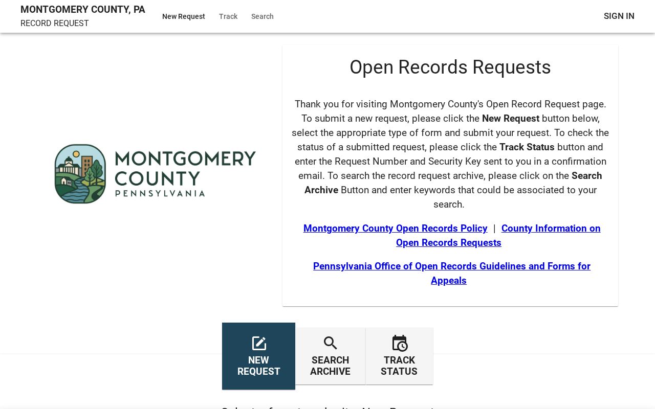 Montgomery County 72-hour release record request in JustFOIA
